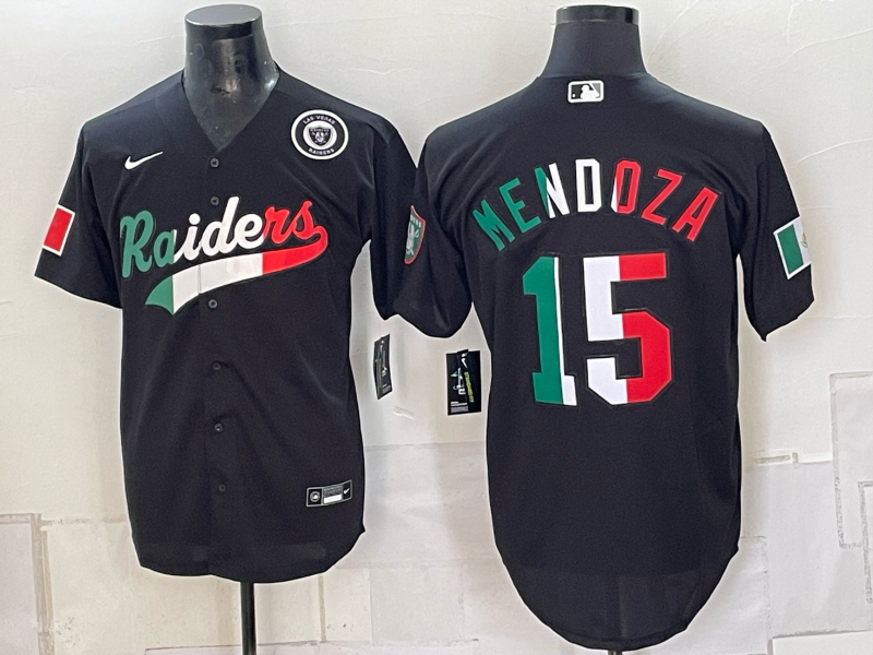 Men 2026 Oakland Raiders #15 Mendoza black Nike Limited NFL Jersey 0930124->oakland raiders->NFL Jersey